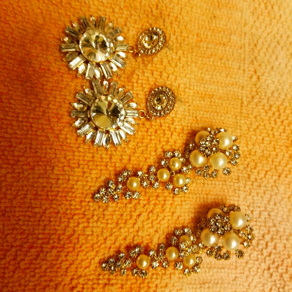 Earrings and fancy rings